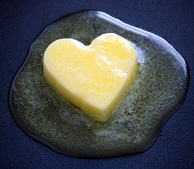 butter heart melting