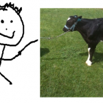 Calf and Stick Man
