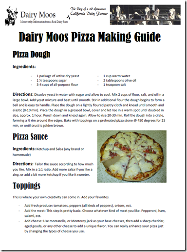 Dairy Moos Pizza Guide