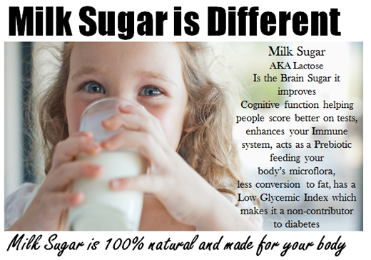 milk sugar is for your body