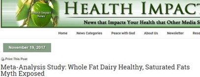 No link between dairy and heart disease