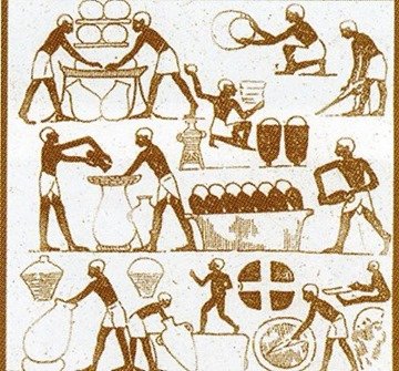 ancient Egyptians making cheese 4000 years ago.